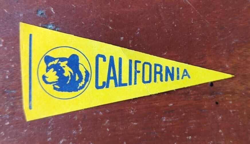 Very RARE Old Vintage Paper Decal Pennant 3.5\