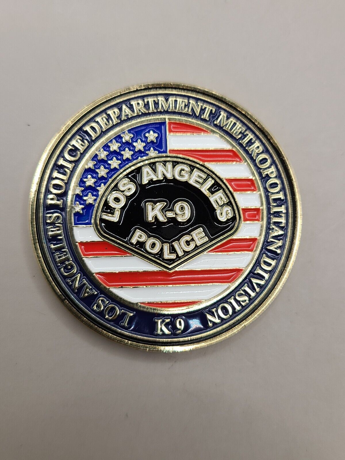 Los Angeles K-9 Police Metropolitan Division Challenge Coin 1.75\