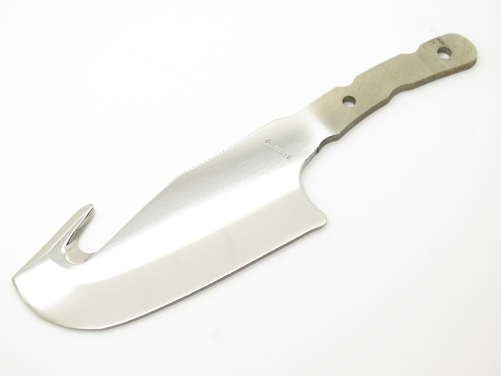 Vtg Browning Seki Japan Fukuta Wasatch Guthook Cleaver Fixed Knife Blade Blank