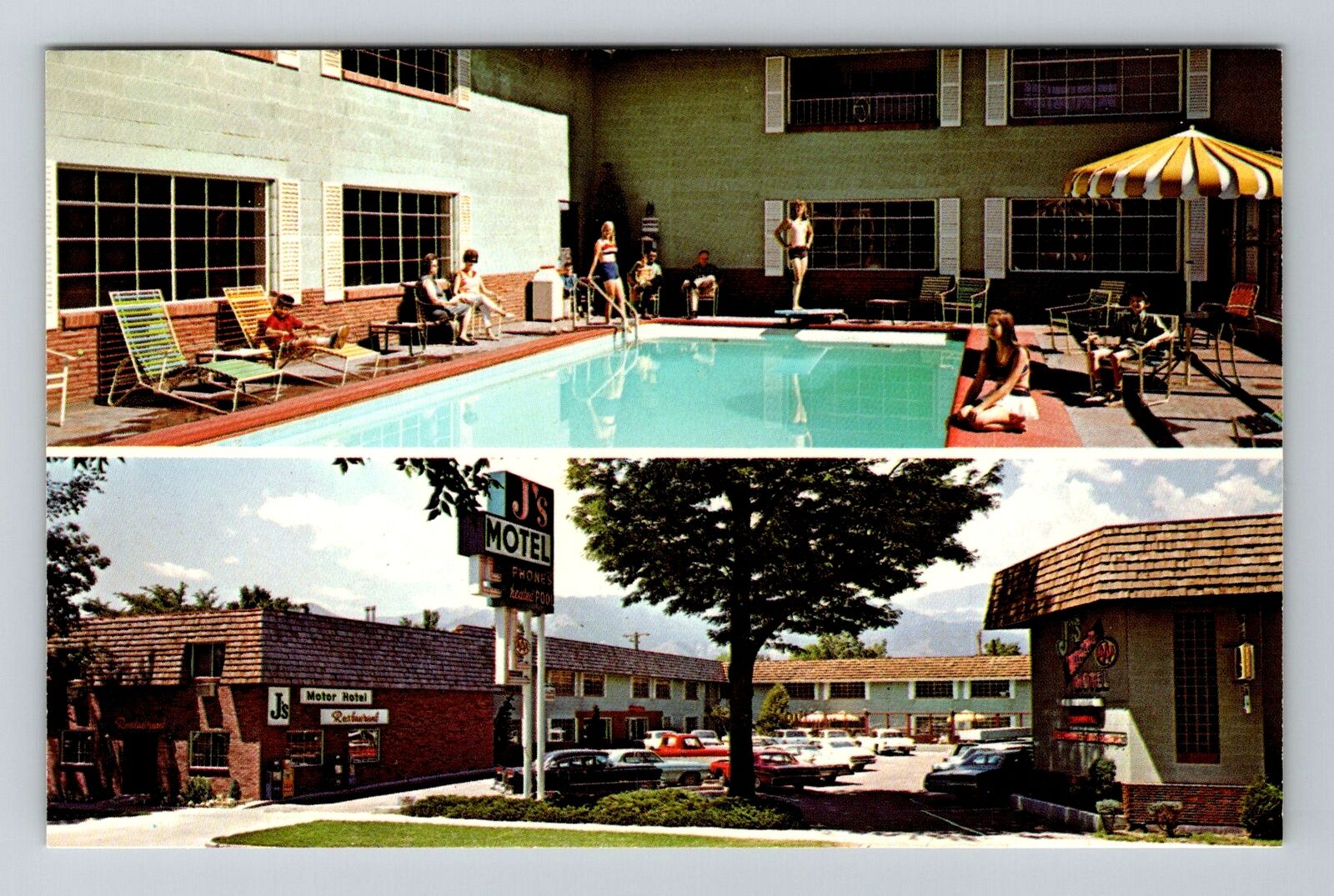 Colorado Spring CO-Colorado, J\'s Motor Hotel & Restaurant, Vintage Postcard