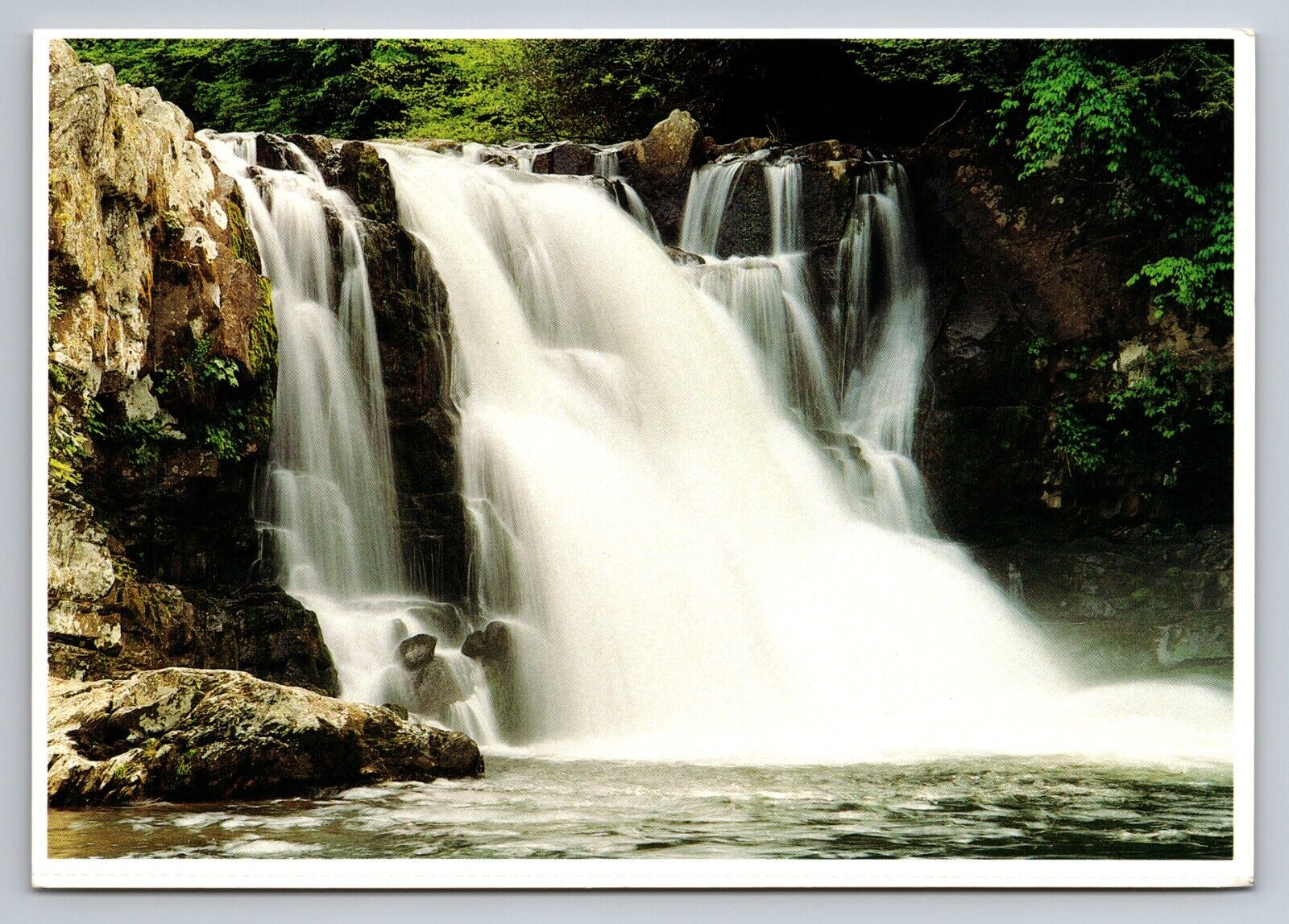Abrams Falls Great Smokey Mountains Tennessee Vintage Unposted Postcard