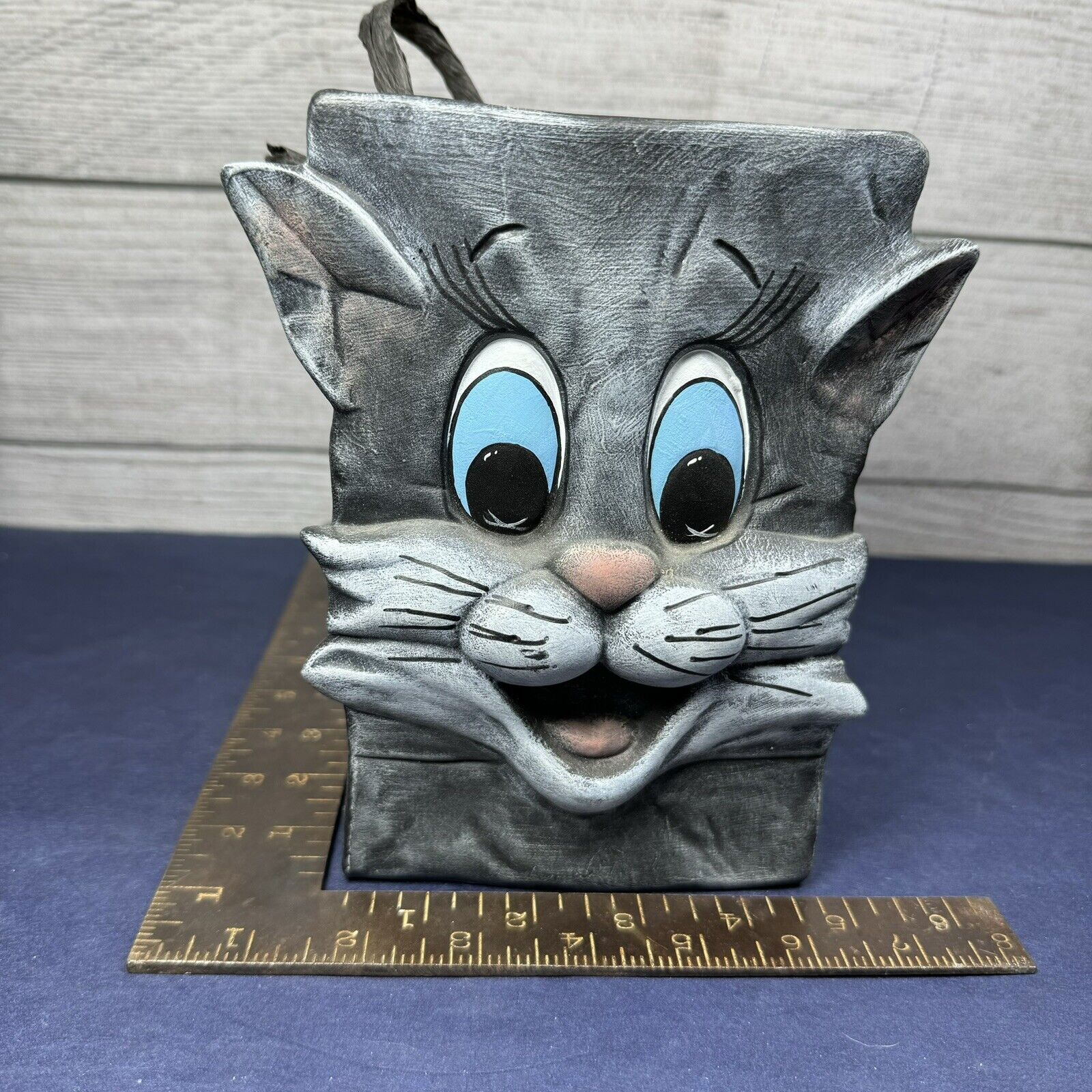 Vtg Tom And Jerry Planter Vase Hand Painted Made In USA 7 Inch Tall Cartoon