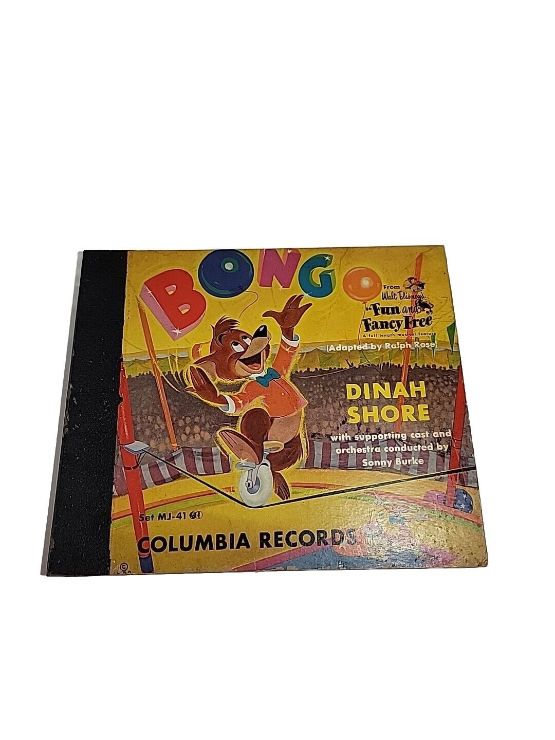 Vintage Bongo Walt Disney 4 Record Set Mj-41 Columbia Dinah Shore Collectible 