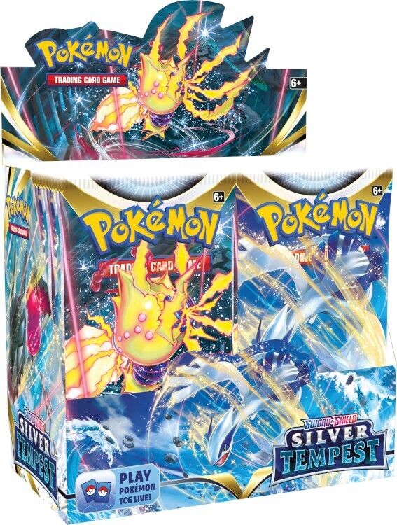 POKEMON SWORD & SHIELD SILVER TEMPEST BOOSTER 6 BOX CASE BLOWOUT CARDS