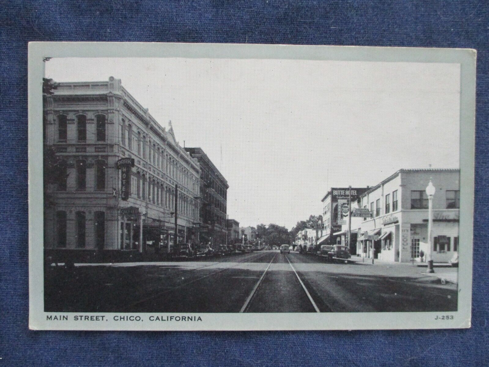 ca1940 Chico California Main Street Postcard