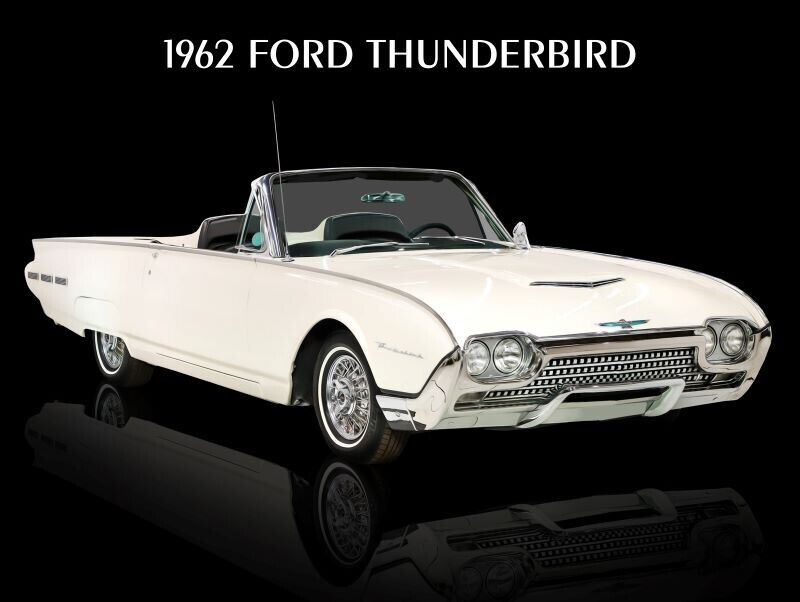 1962 Ford Thunderbird Convertible NEW Metal Sign: Large Size & 