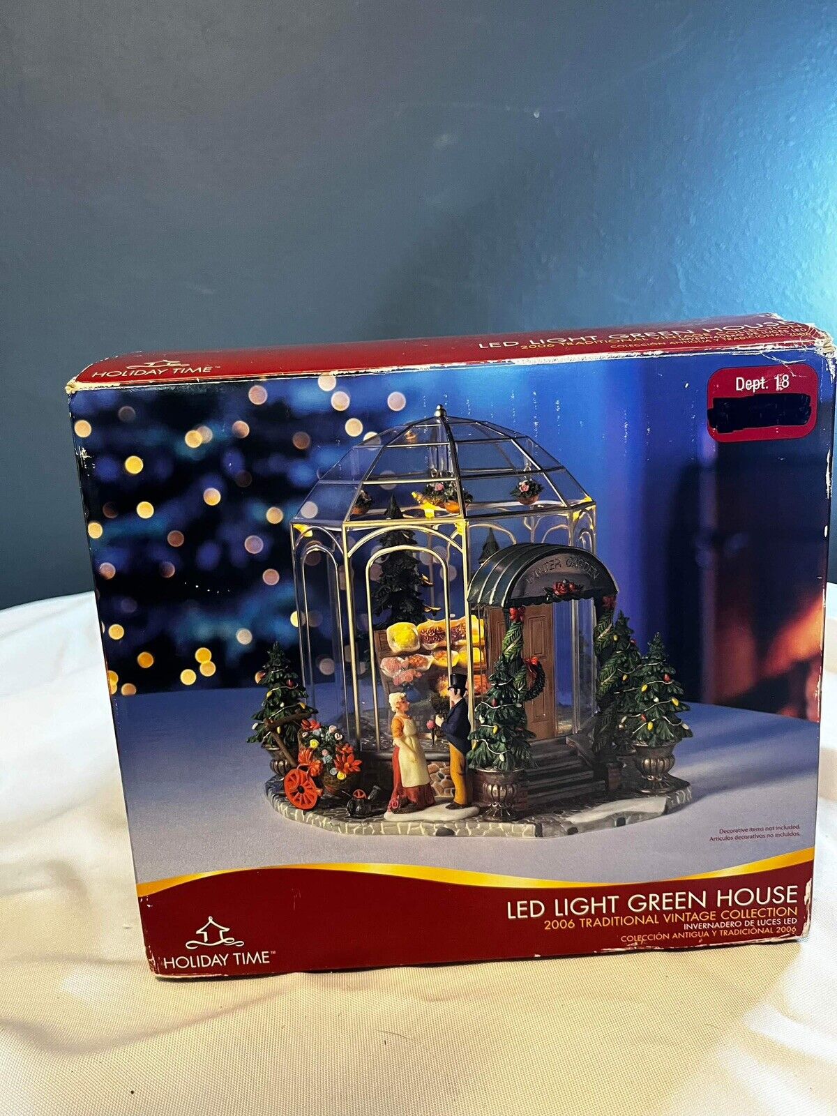 Holiday Time LED Light Green House 2006 Traditional Vintage Collection