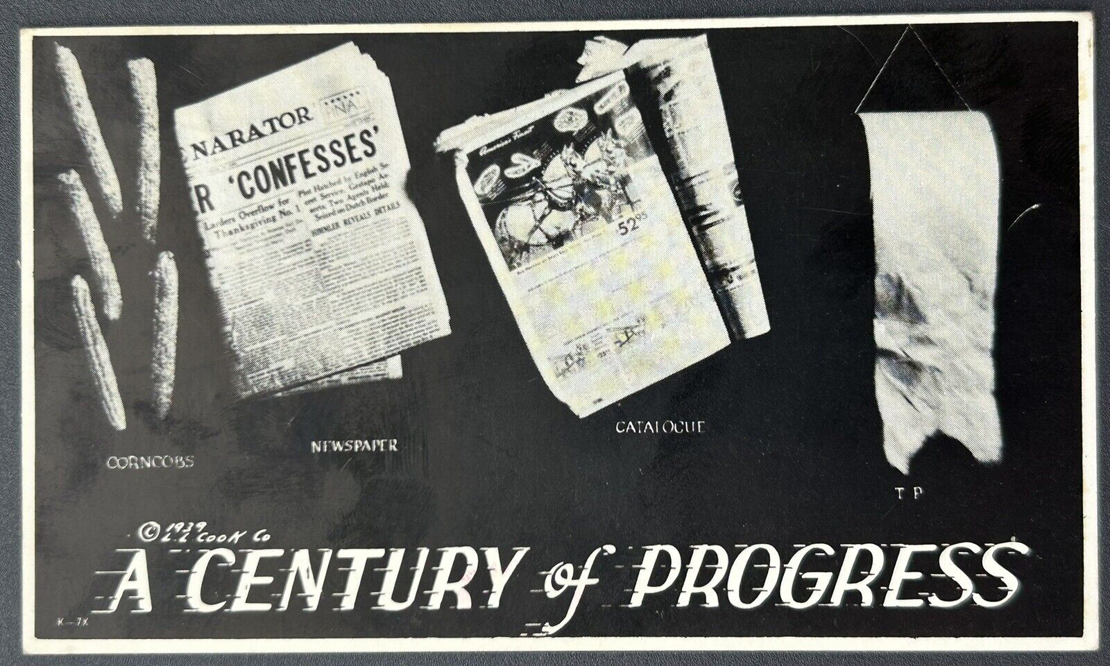 Century Of Progress Humor Vintage Postcard. Toilet Paper