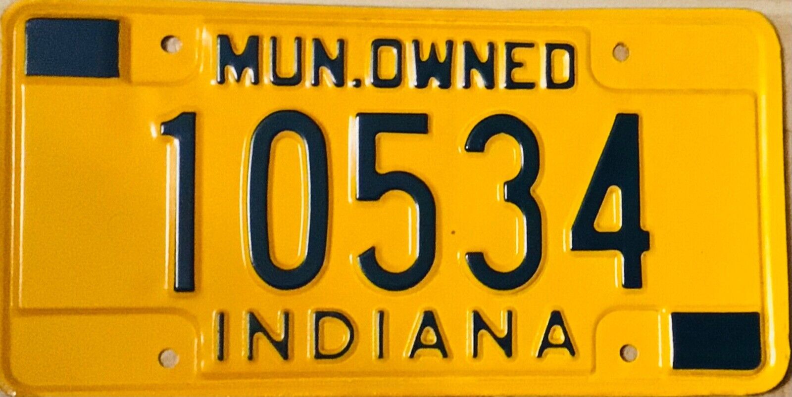 Indiana license plate- Municipal owned Government Official