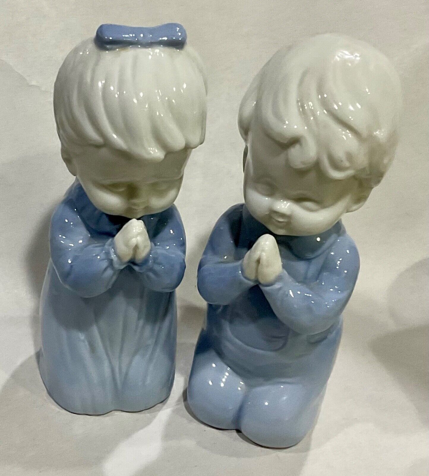vintage Enesco Japan porcelain praying boy and girl