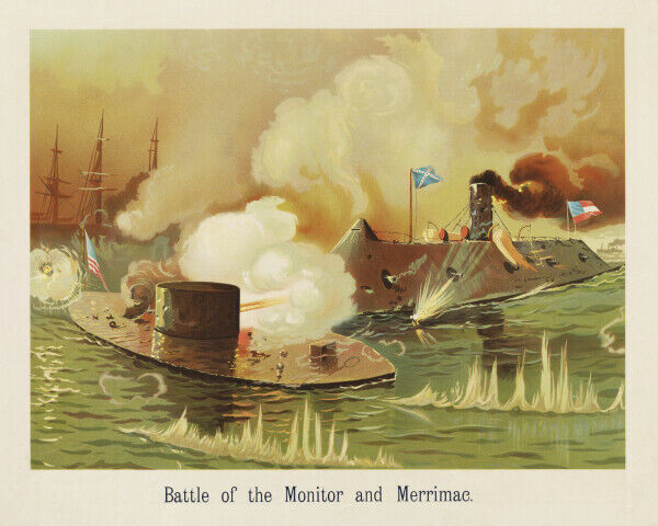 Print: Battle Of The Monitor And Merrimac
