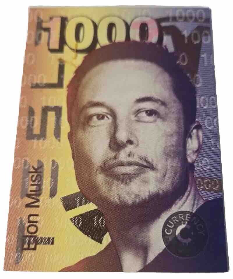 Elon Musk TESLA 1000 Cold Foil Crypto Currency Trading Card Cardsmiths Series 2