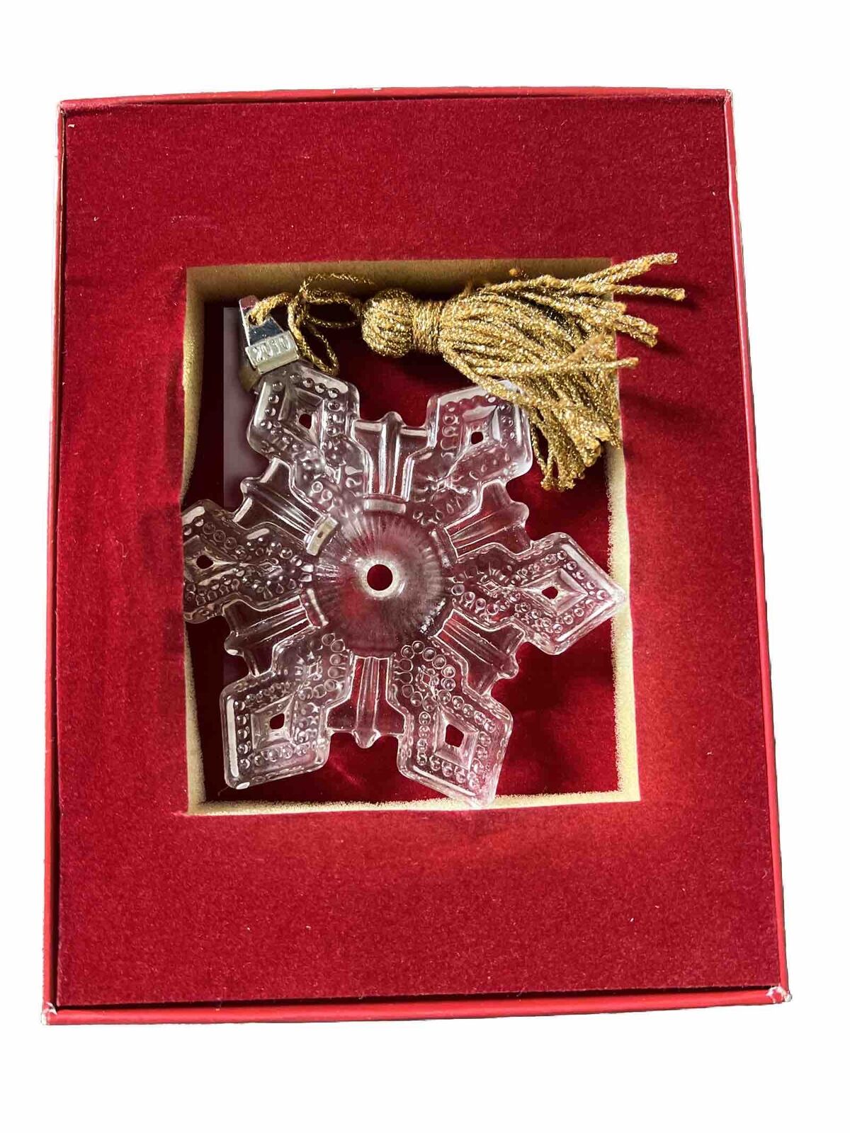 Marquis By Waterford 2010 Snowflake Glass Crystal Christmas Ornament In Box