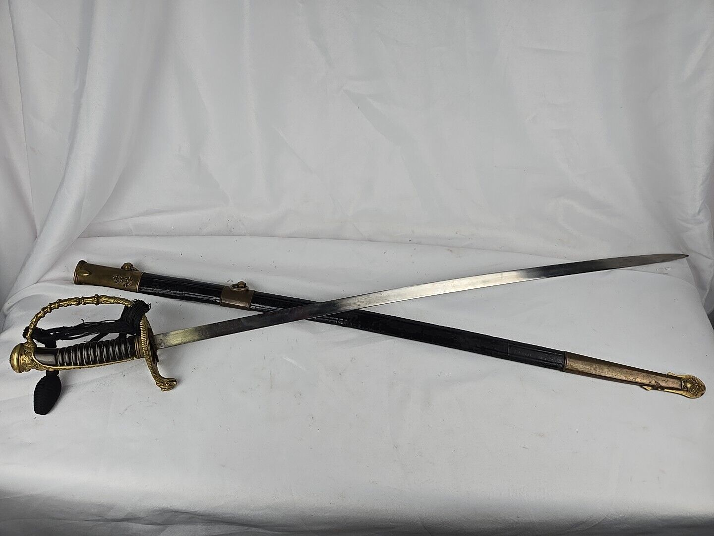 Antique French Naval Officer's Sword and Scabbard G.P. Chatellerault Aout 1914