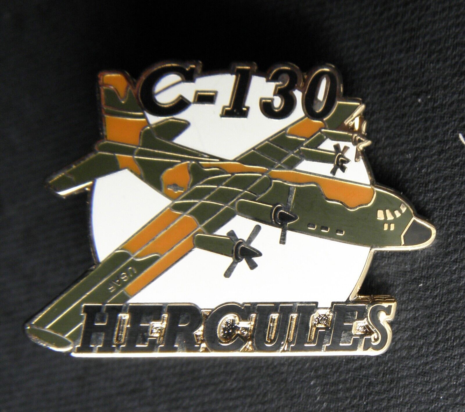 HERCULES C-130 CARGO AIRCRAFT LAPEL PIN BADGE 1.7 INCHES