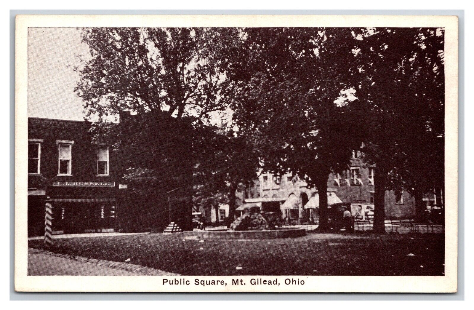 Public Square Mount Mt Gilead Ohio OH UNP DB Postcard H28