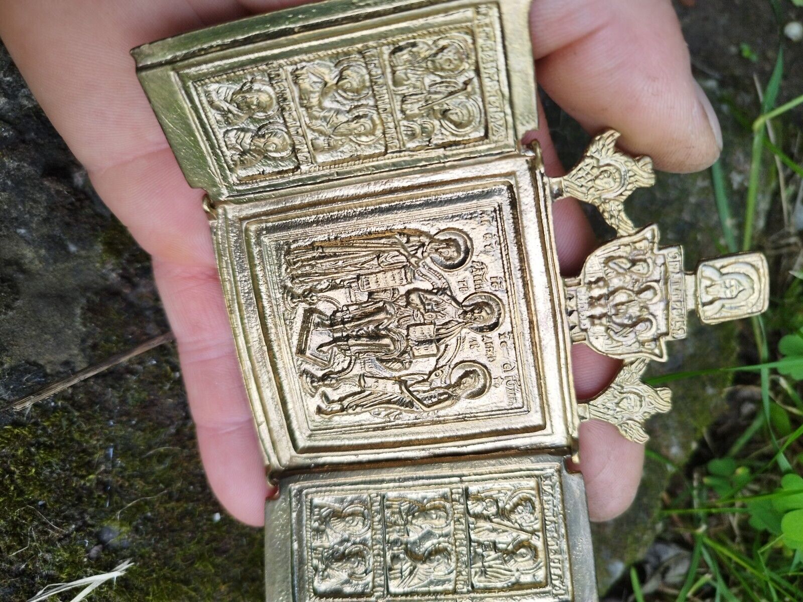 Bronze Triptych. Russian military icon