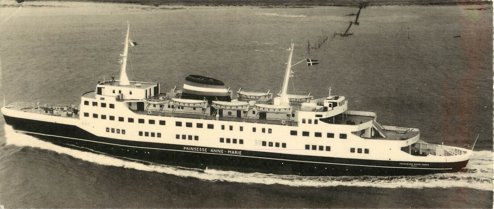 Postcard Princesse Anne Marie Passenger Ship Aarhhus Kalundborg overfarten
