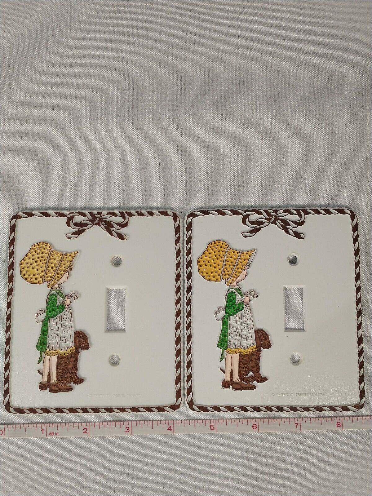 Vintage 1973 Holly Hobbies Switch Plate Cover, American Greetings Corp Set Of 2