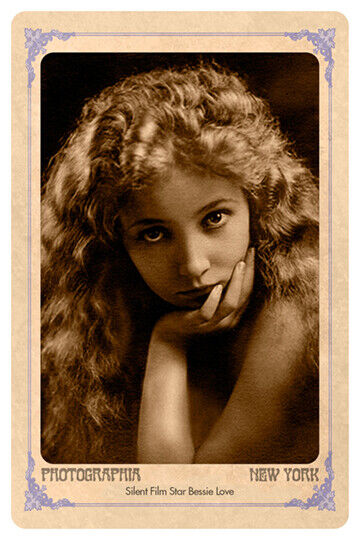 BESSIE LOVE Gorgeous Silent Film Star Vintage Photograph Cabinet Card RP
