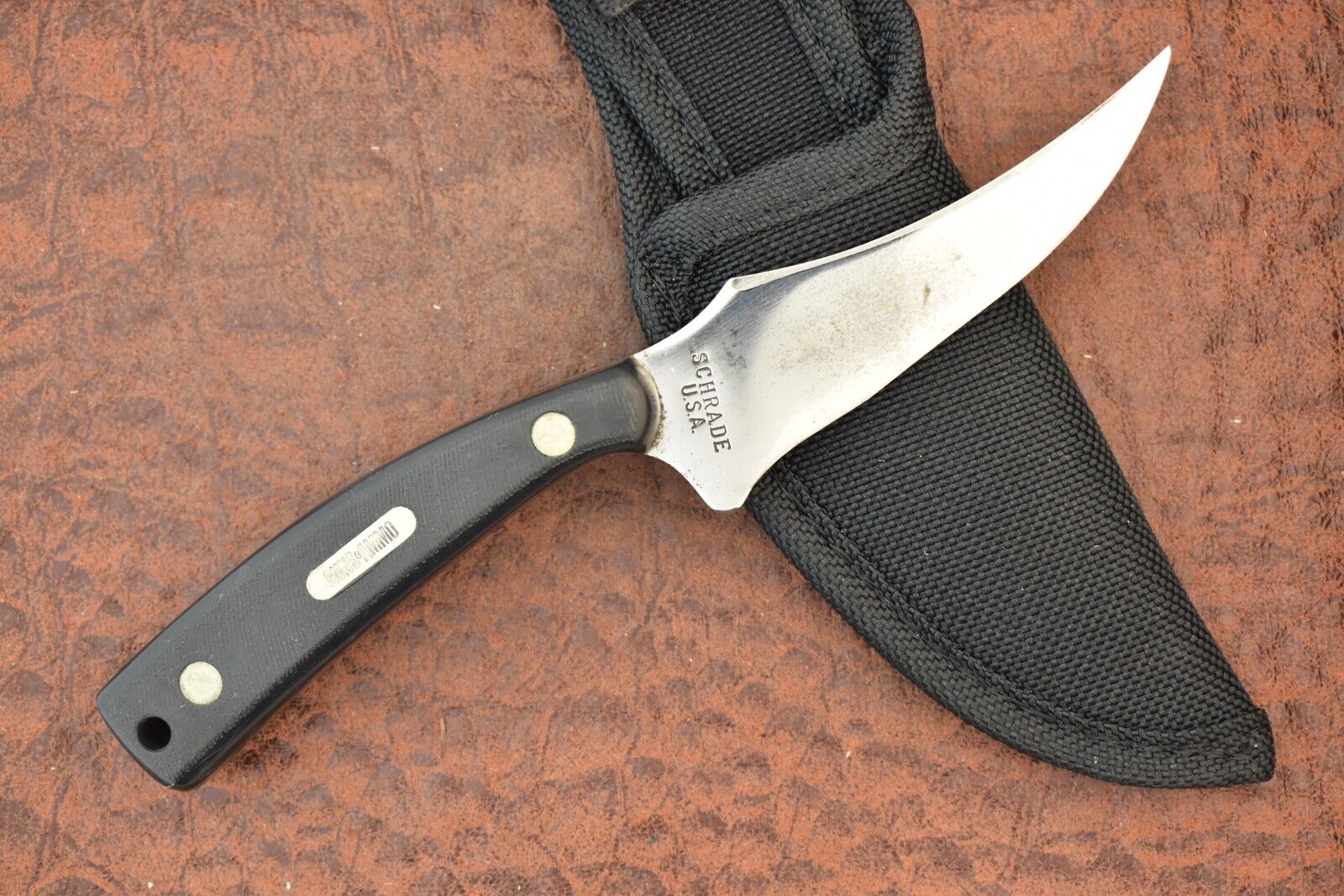 RARE SHIELD SCHRADE MADE IN USA SAWCUT DELRIN OLD TIMER SHARPFINGER KNIFE (12953