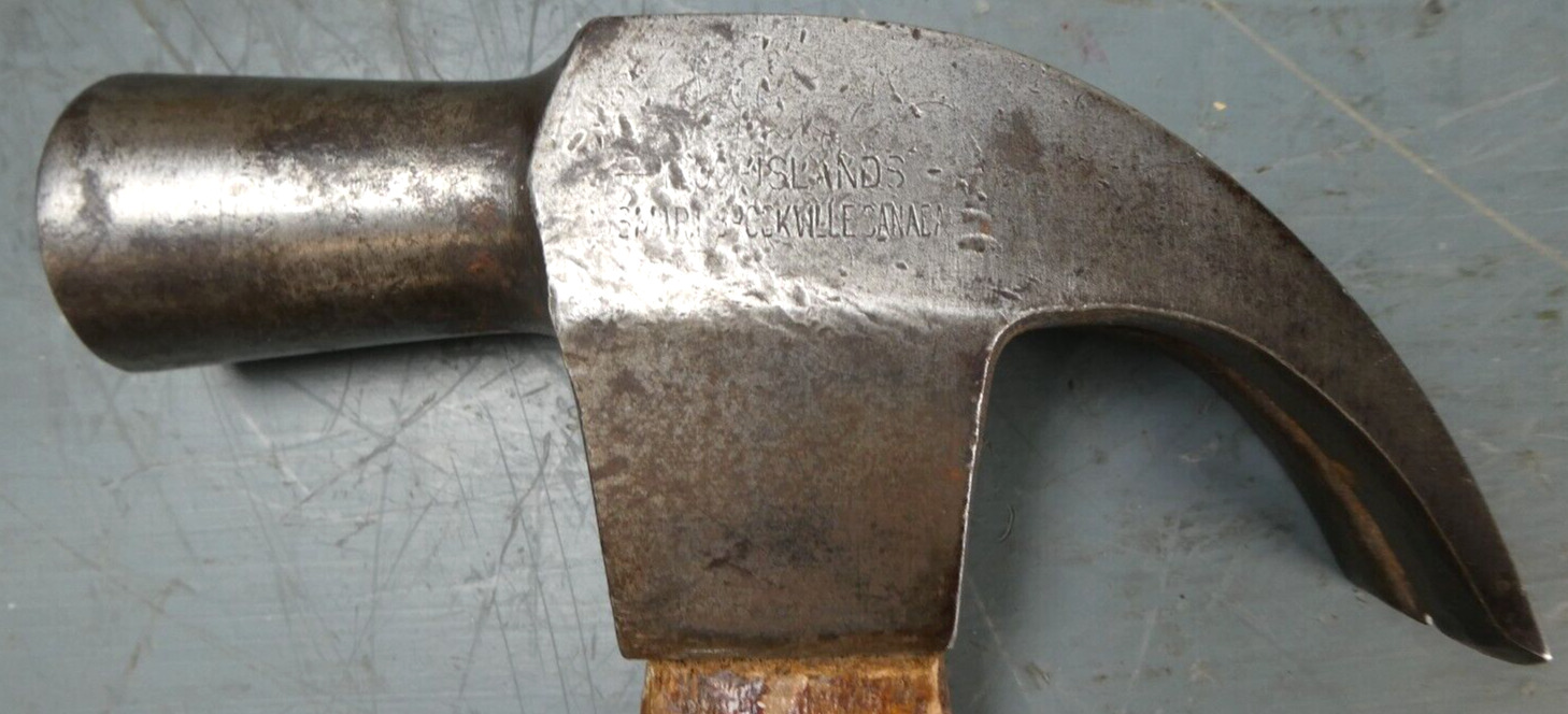 Rare Vintage 1000 Islands James Smart Brockville Canada 1 1/2 lb. Framing Hammer