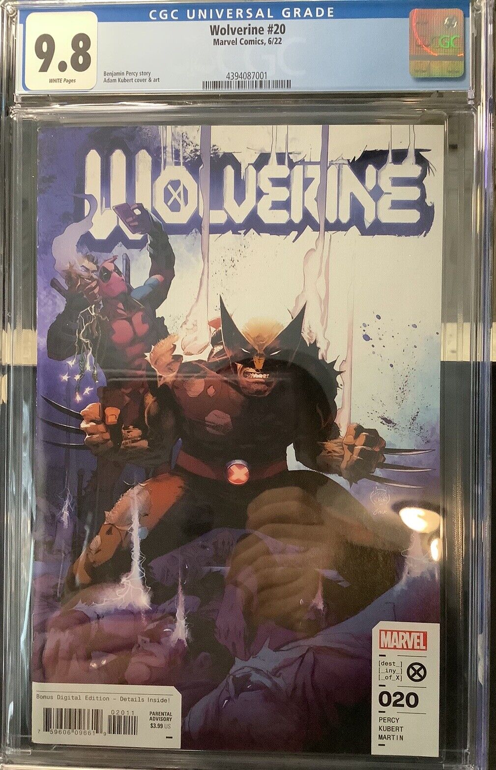 Wolverine 20 CGC 9.8 Marvel 2020 Comic: Deadpool / Wolverine Cover