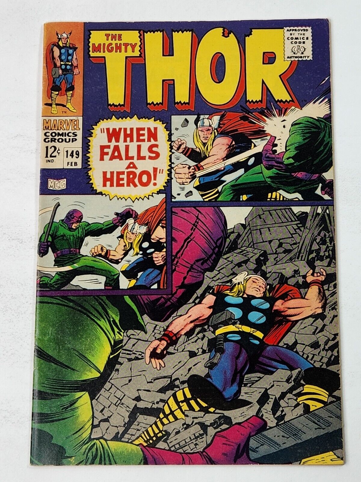 The Mighty Thor 149 Origin Black Bolt & Inhumans Kirby Lee Marvel Silver 1968