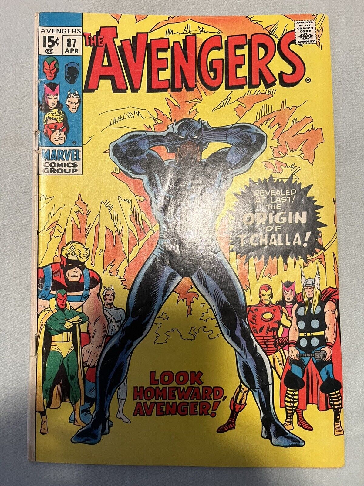 Avengers #87 Marvel 1971 Origin of Black Panther Marvel