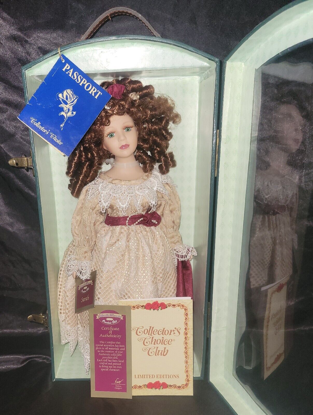 Passport collectors choice porcelain doll handcrafted limited edition 16 in tall