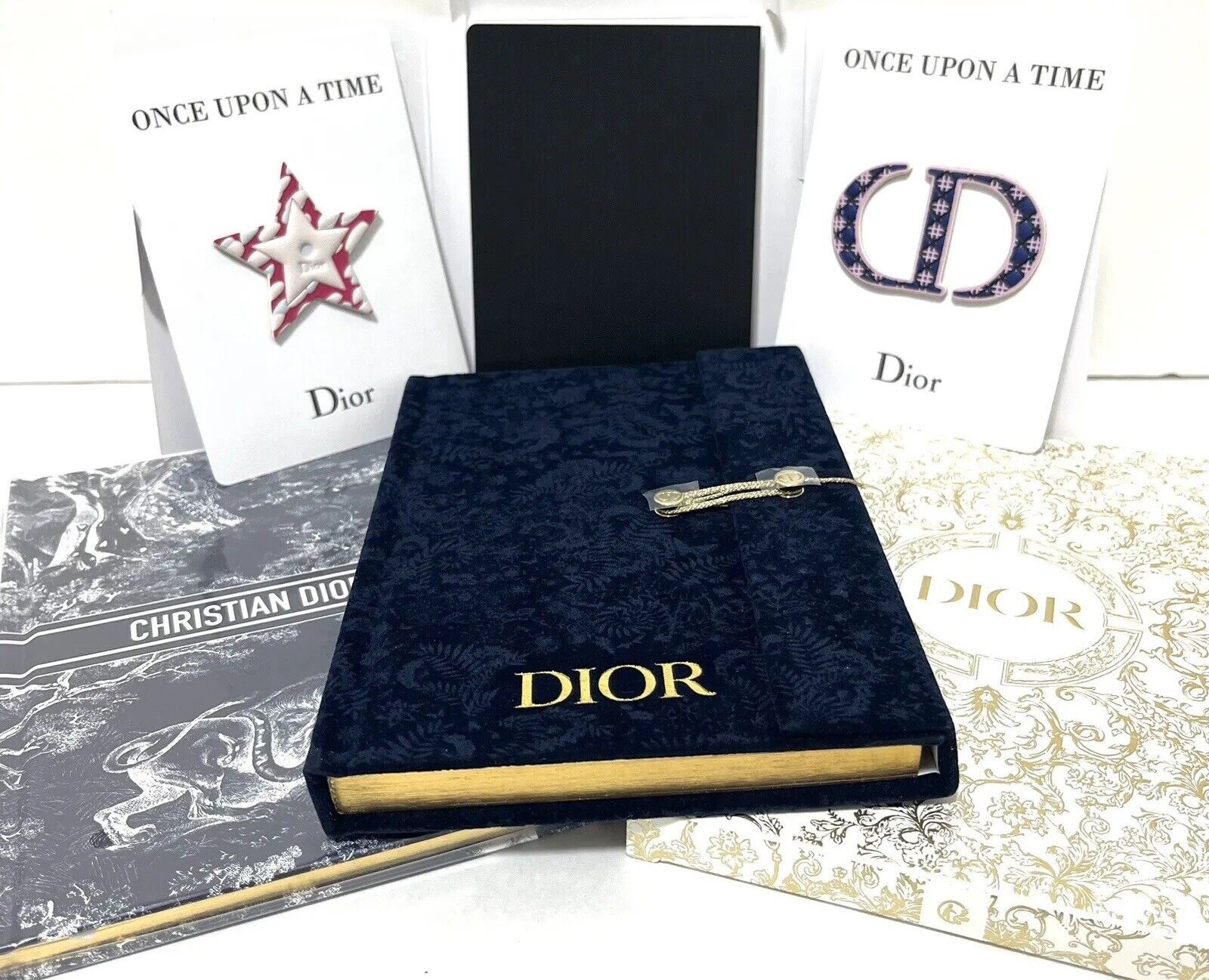 Set of 4 Christian Dior Journal Notebooks  2023 NEW Navy , Gold , White