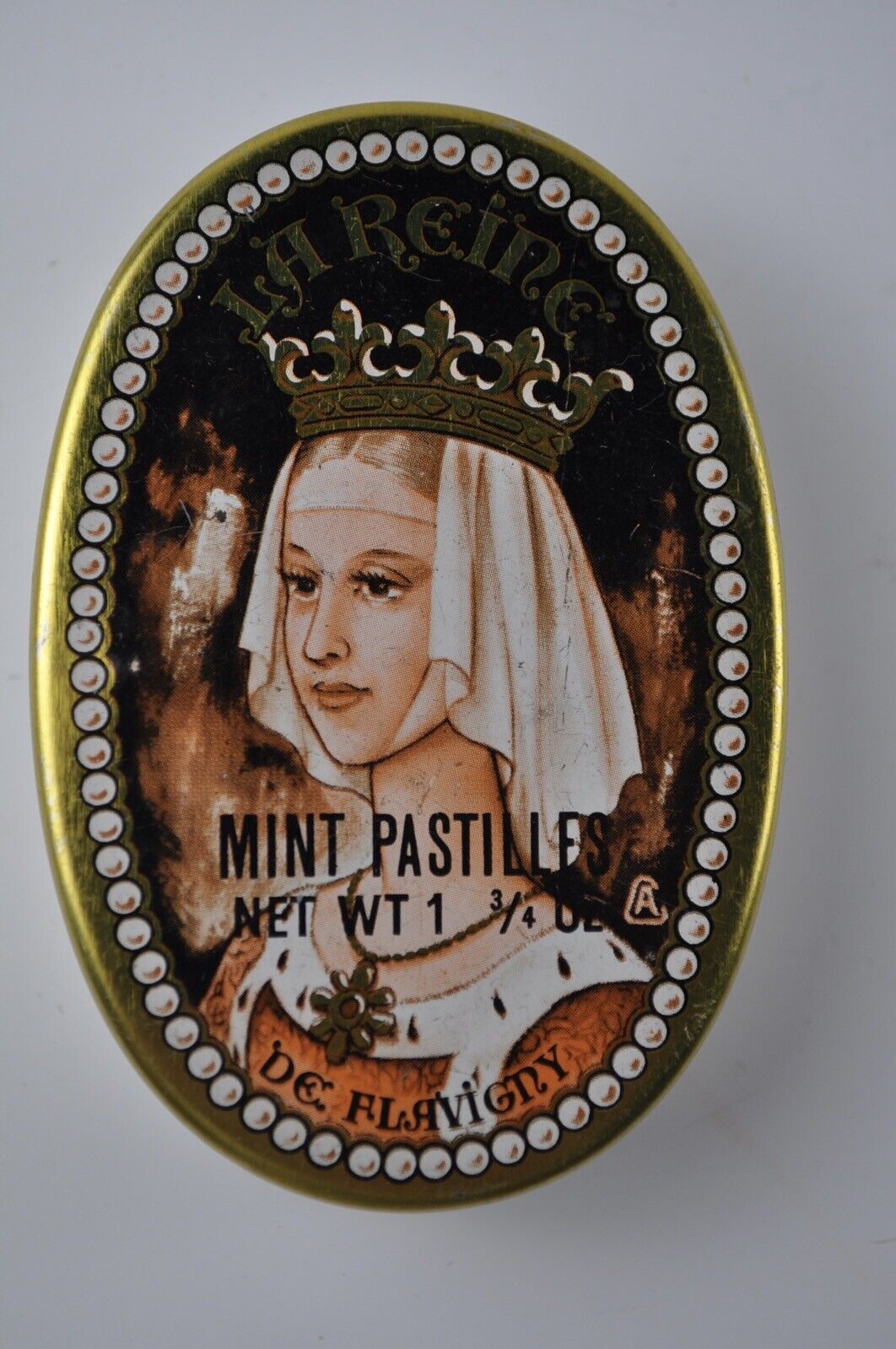 1980\'s Pastille Empty Tin Troubat Flavigny La Reine Made in France