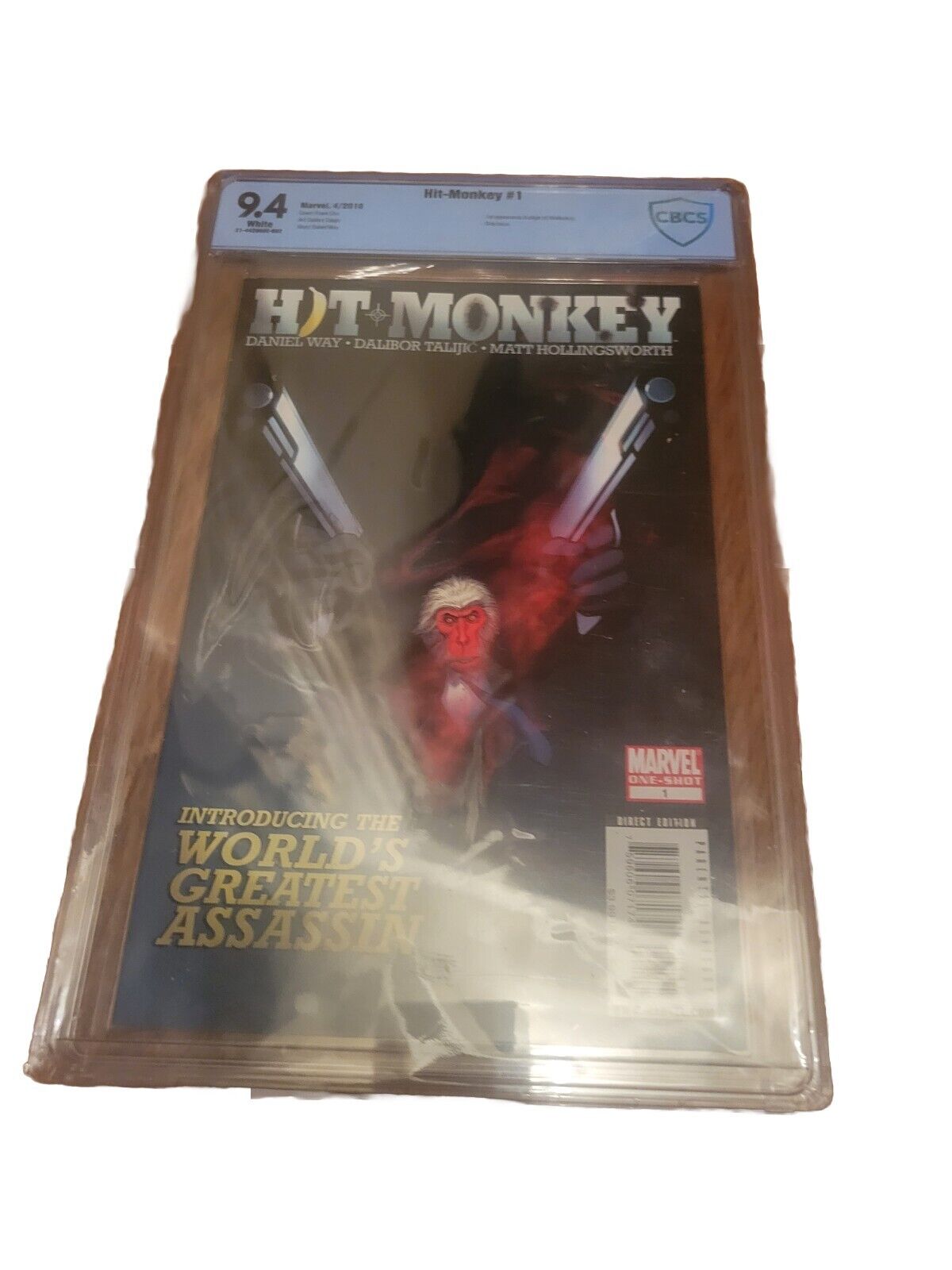 Marvel Hit-Monkey #1 CBCS 9.4  White Pages 1ST Appearanc Origin 2010 Daniel Way