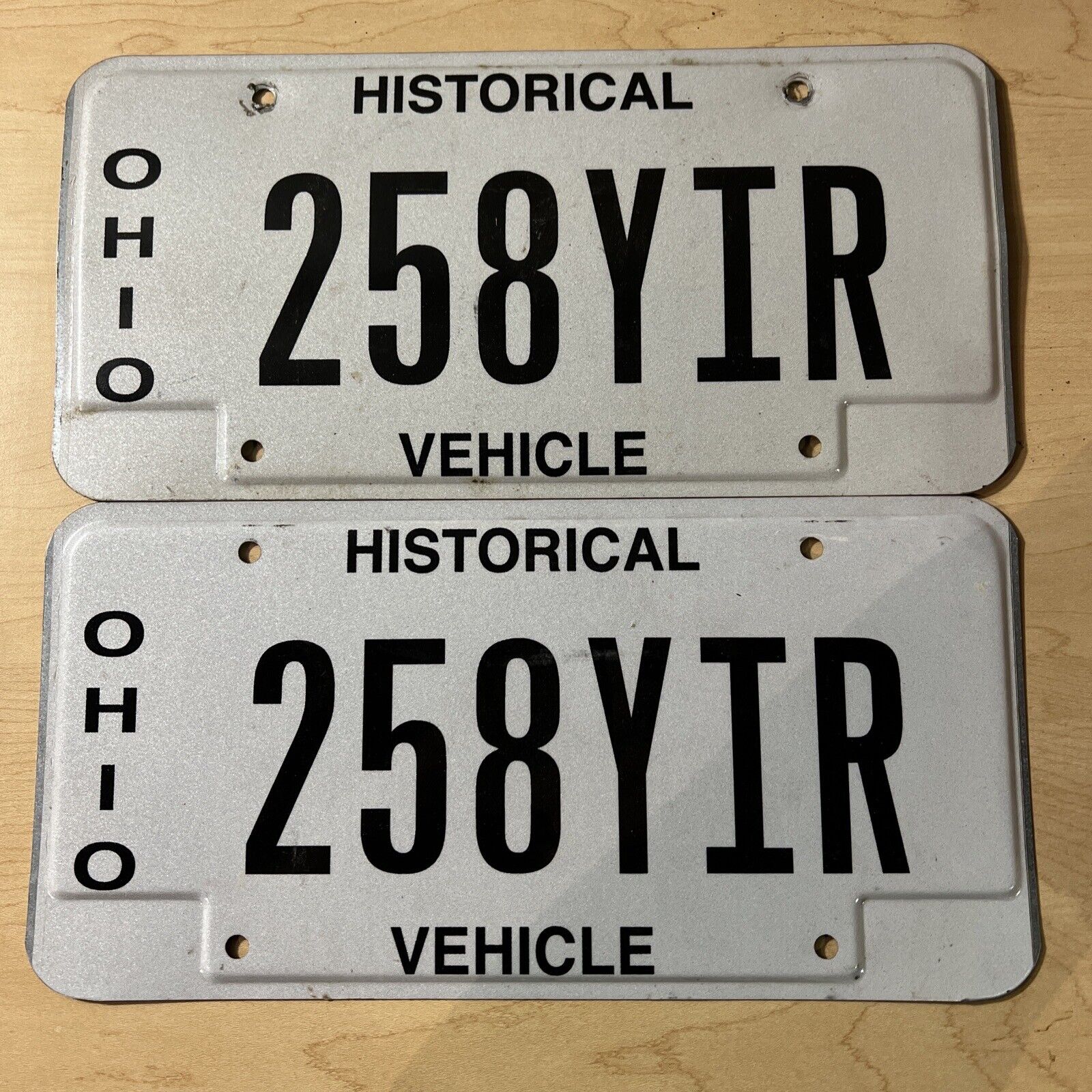 Vintage Historical Ohio License Plates 258YIR