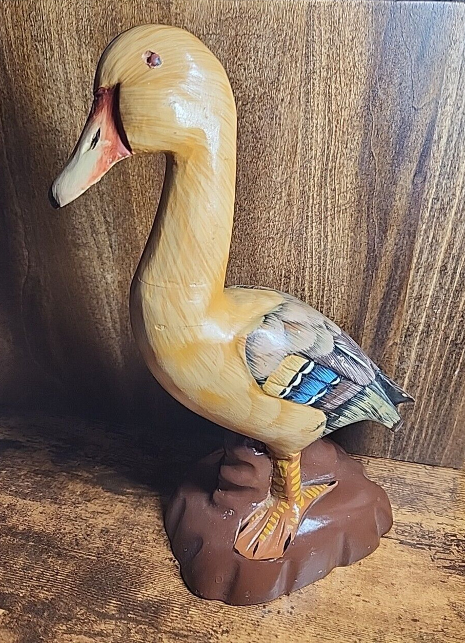 Vintage Wooden Hand Crafted Collectible Duck