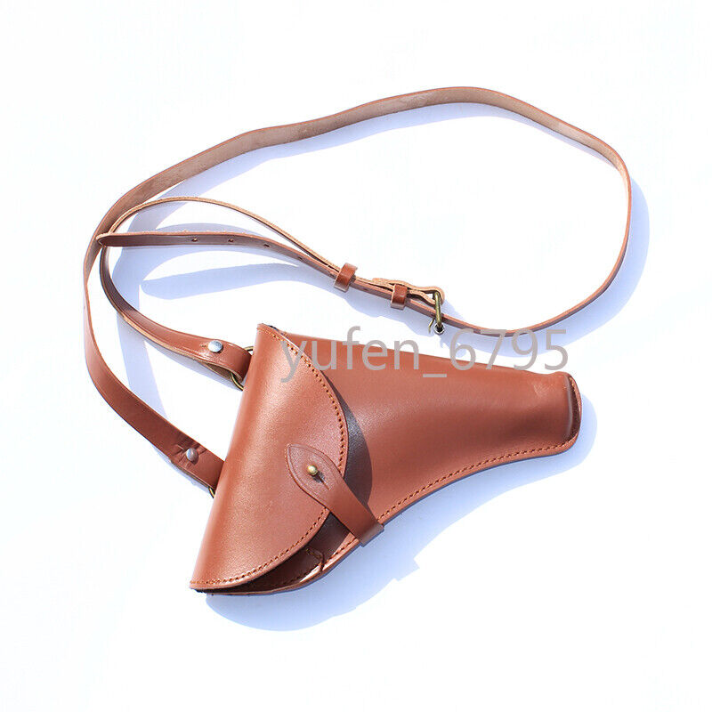 WW2 British Signals Brown Leather Webley Holster - Military Army Reproduction