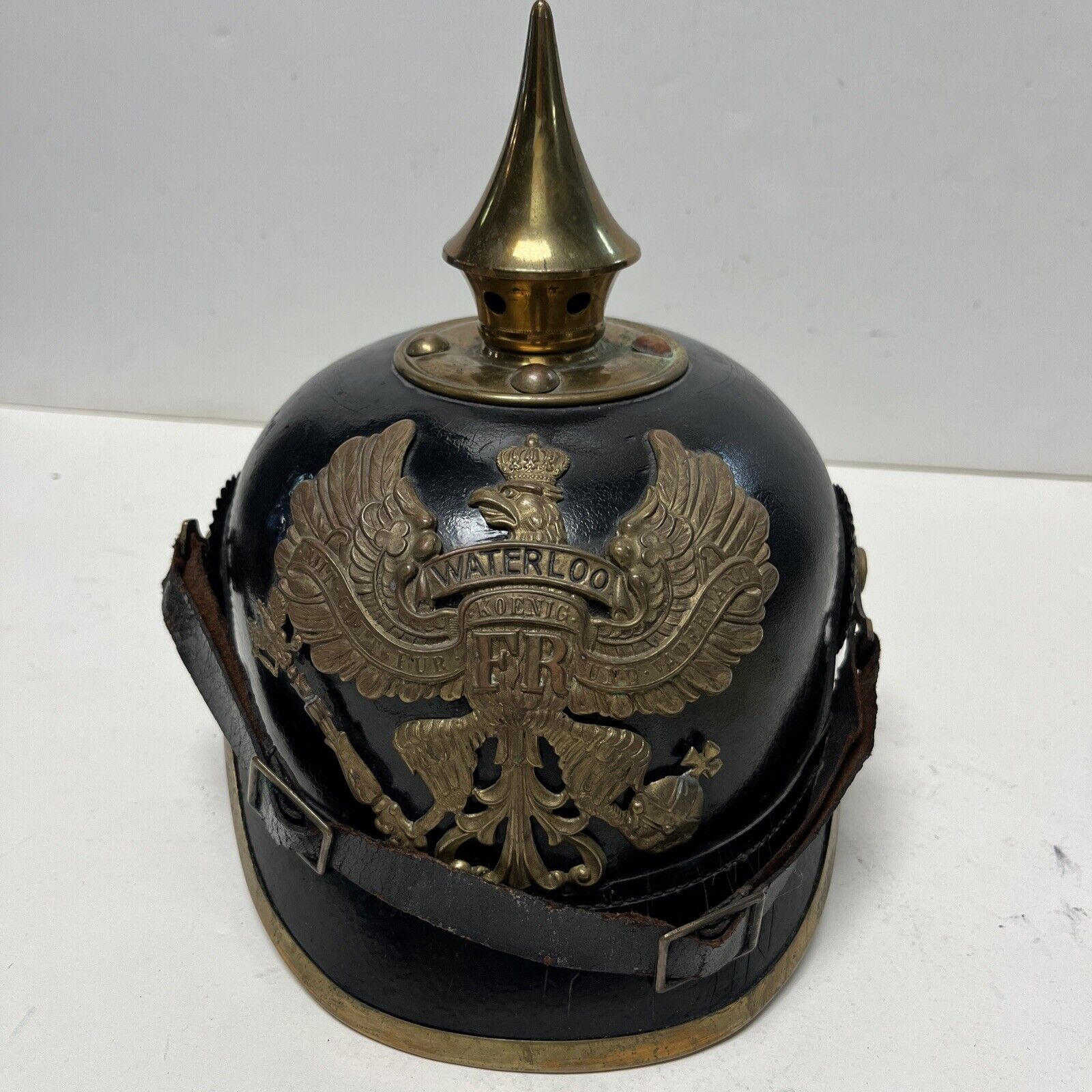Authentic Prussia WW1 German Waterloo Spike Helmet