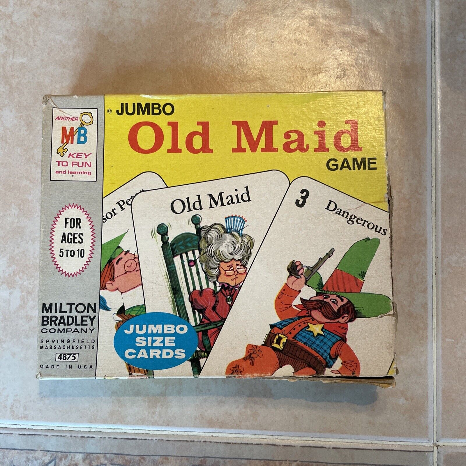 Vintage 1968 Milton Bradley Old Maid Game Jumbo Size Cards