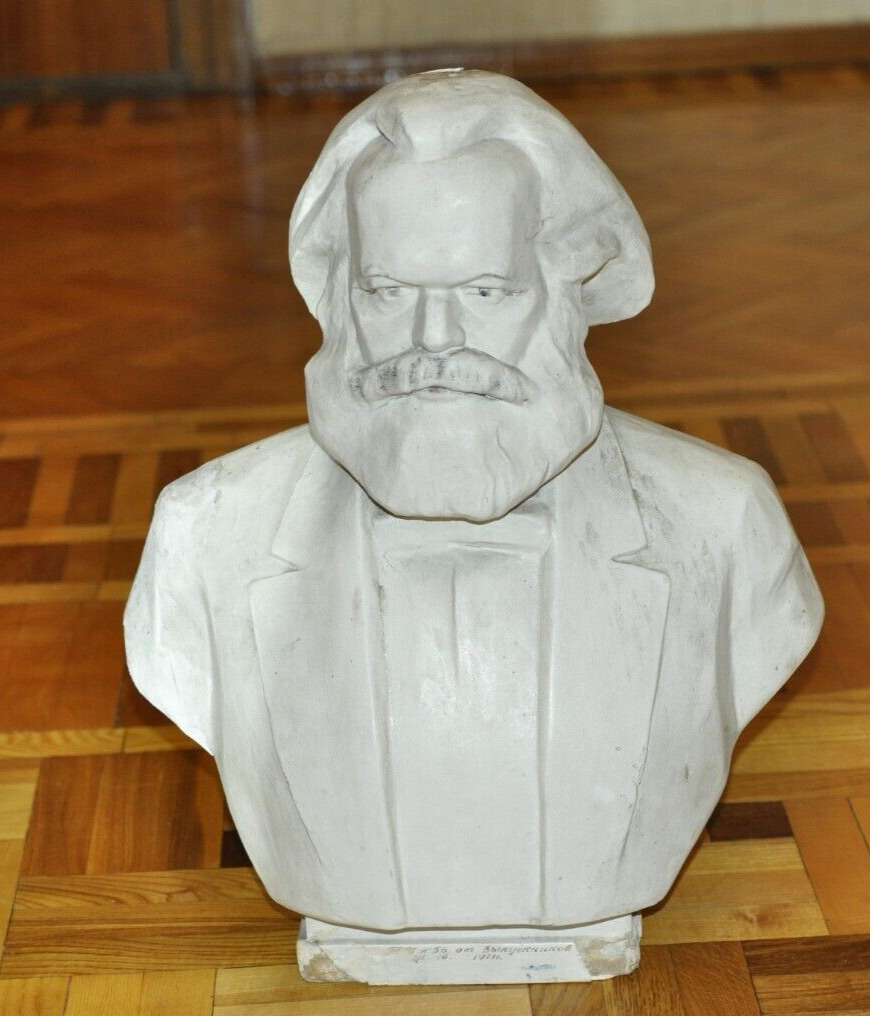 Vintage BUST Sculpture Karl Marx Communist leader soviet  USSR