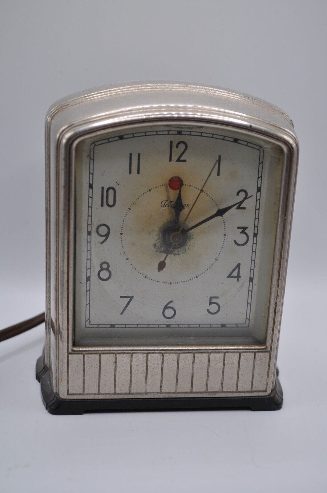 Vintage Telechron Clock Model 711 / Art Deco Metal & Bakelite Prop Display 1930s