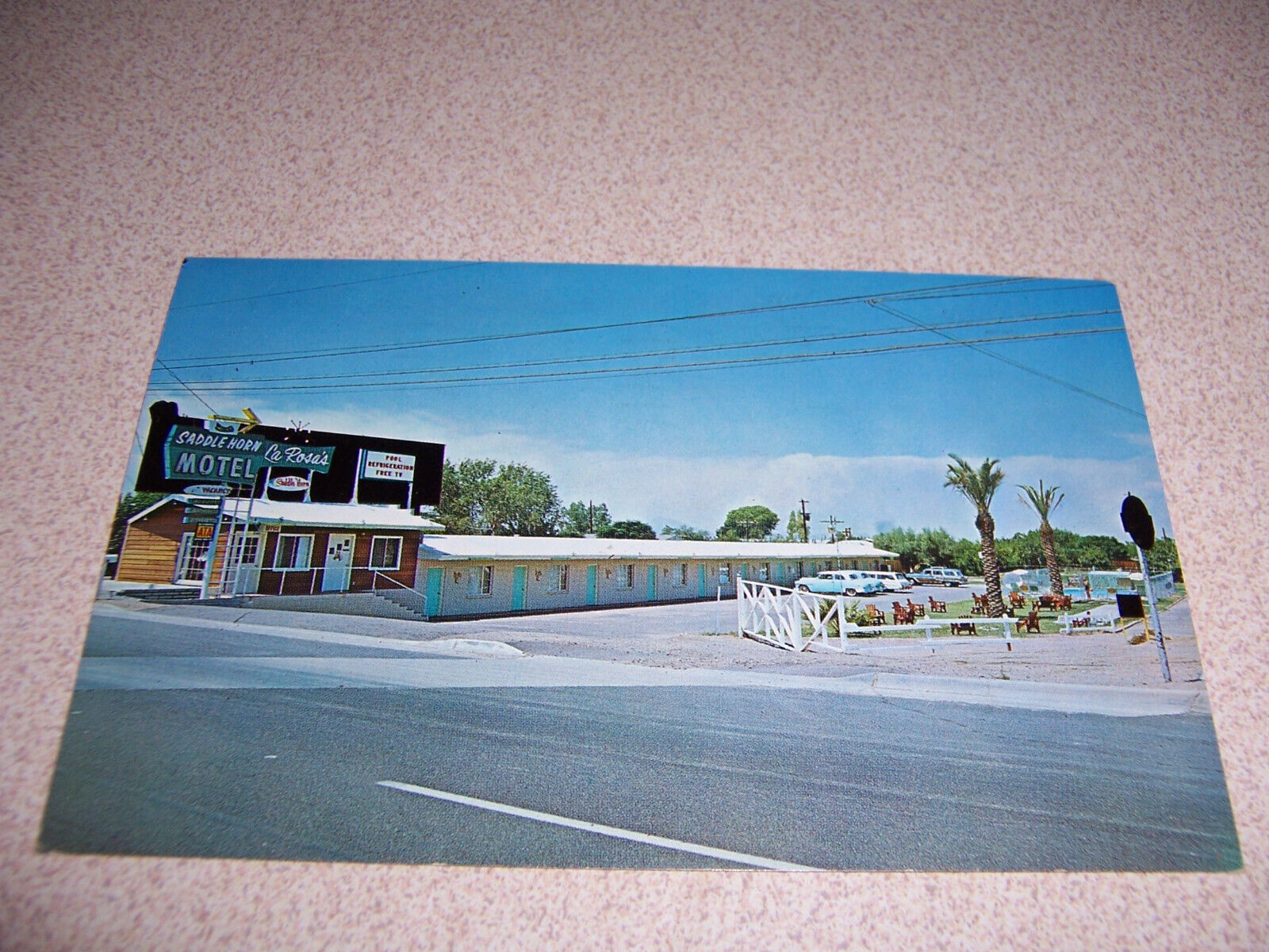 1960s LA ROSA\'S SADDLE HORN MOTEL, TEMPE, AZ. VTG POSTCARD