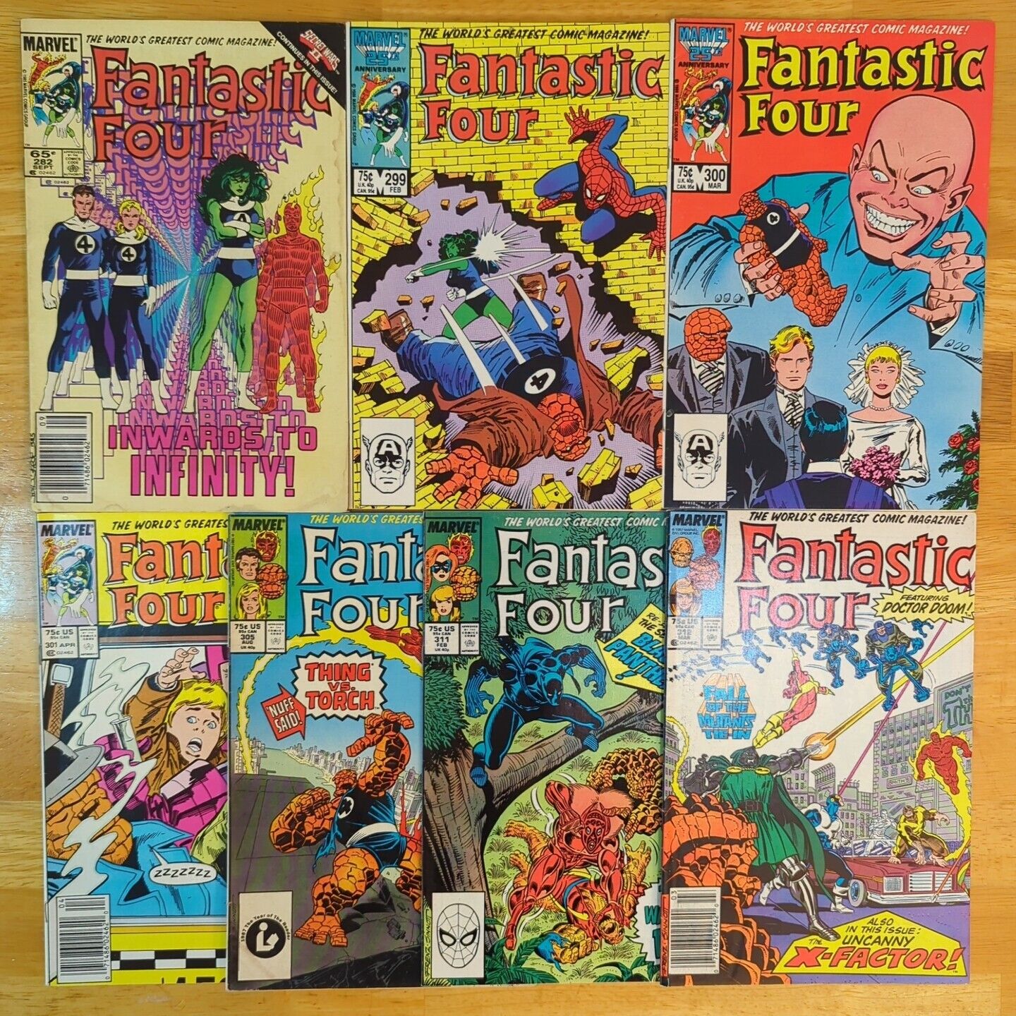 Fantastic Four #282, 299, 300, 301, 305, 311, 312 - Marvel 1985-1988 
