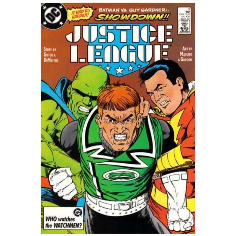 Justice League (1987 series) #5 in Near Mint minus condition. DC comics [s/