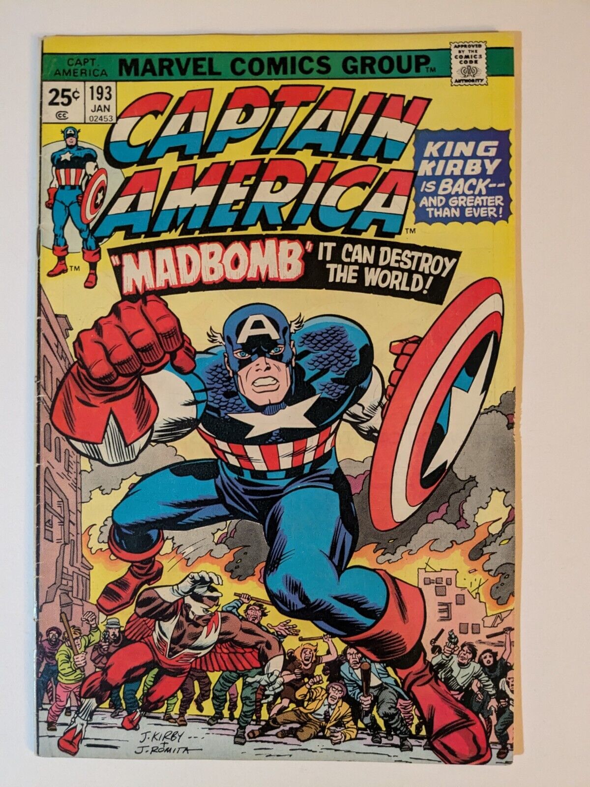 Captain America 193 Jack Kirby 1st Issue Marvel Bronze Age Fn+