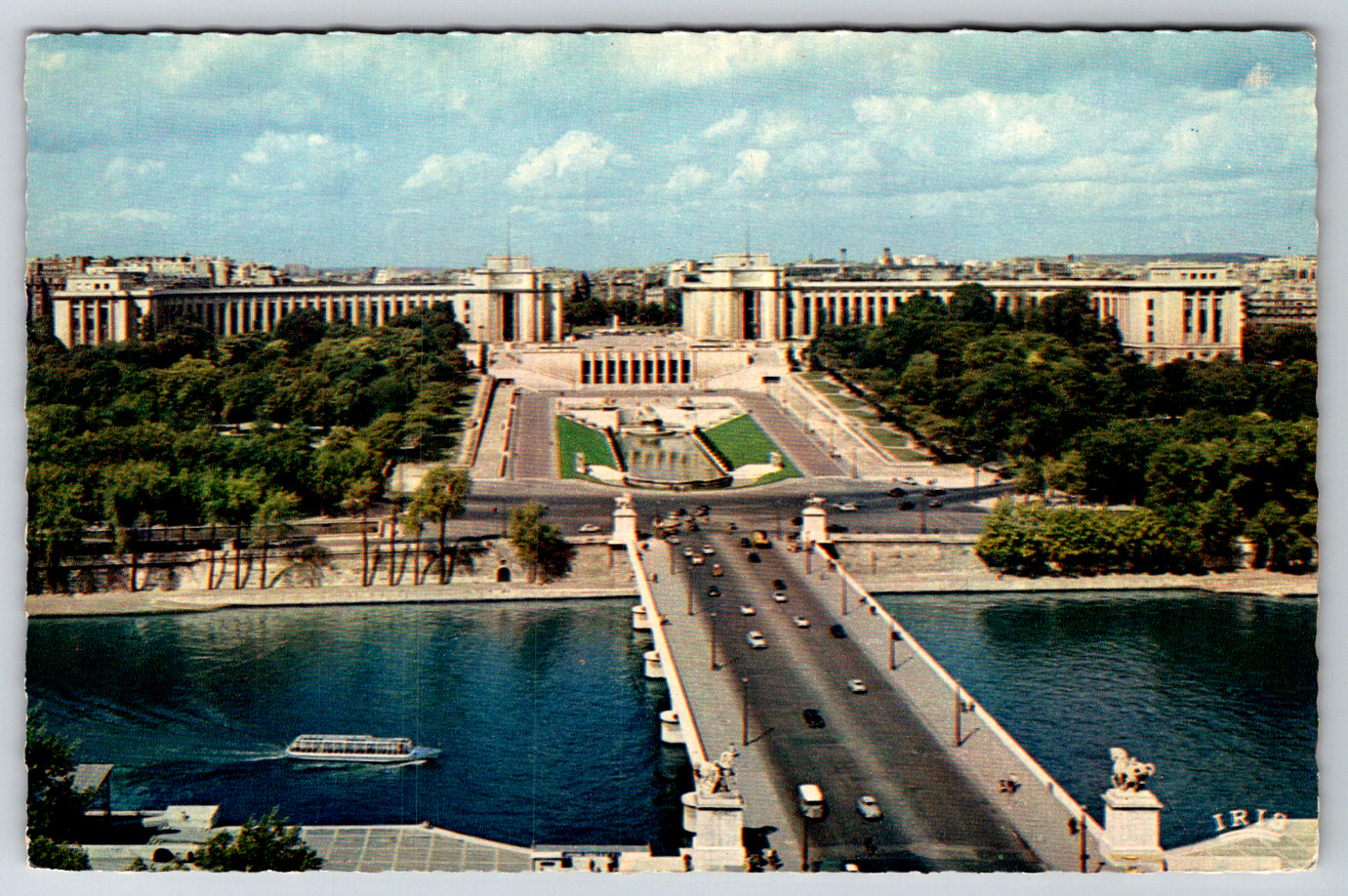 c1960s Paris France Bridge Vintage Postcard