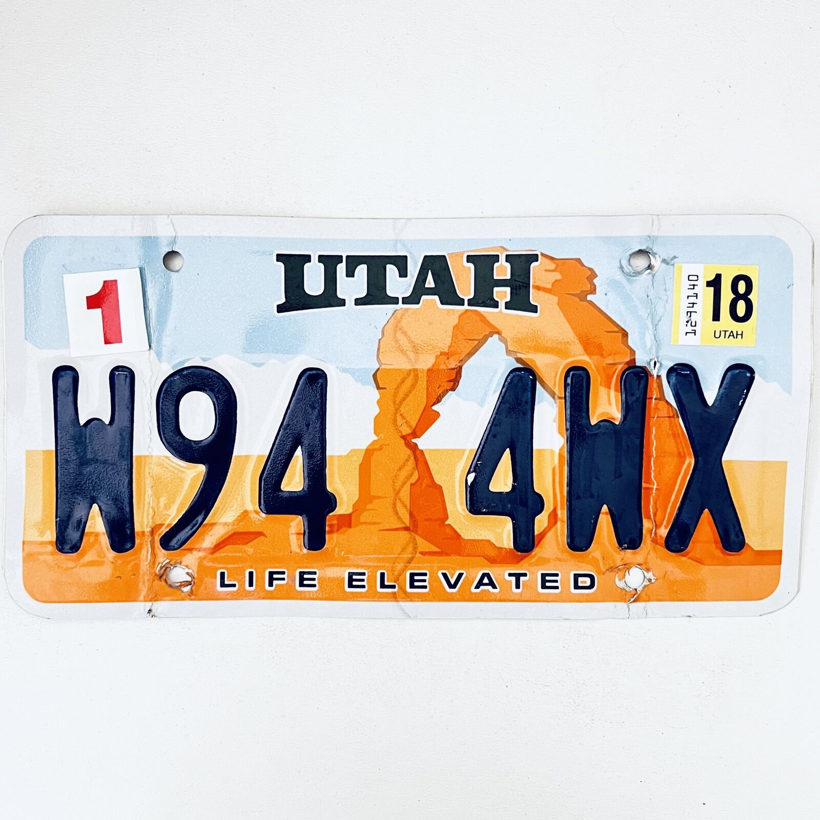 2018 United States Utah Arches Passenger License Plate W94 4WX
