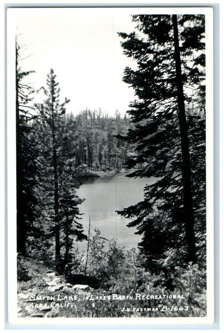 c1940\'s Smith Lakes Basin Recreational Area J.H. Eastman CA RPPC Photo Postcard
