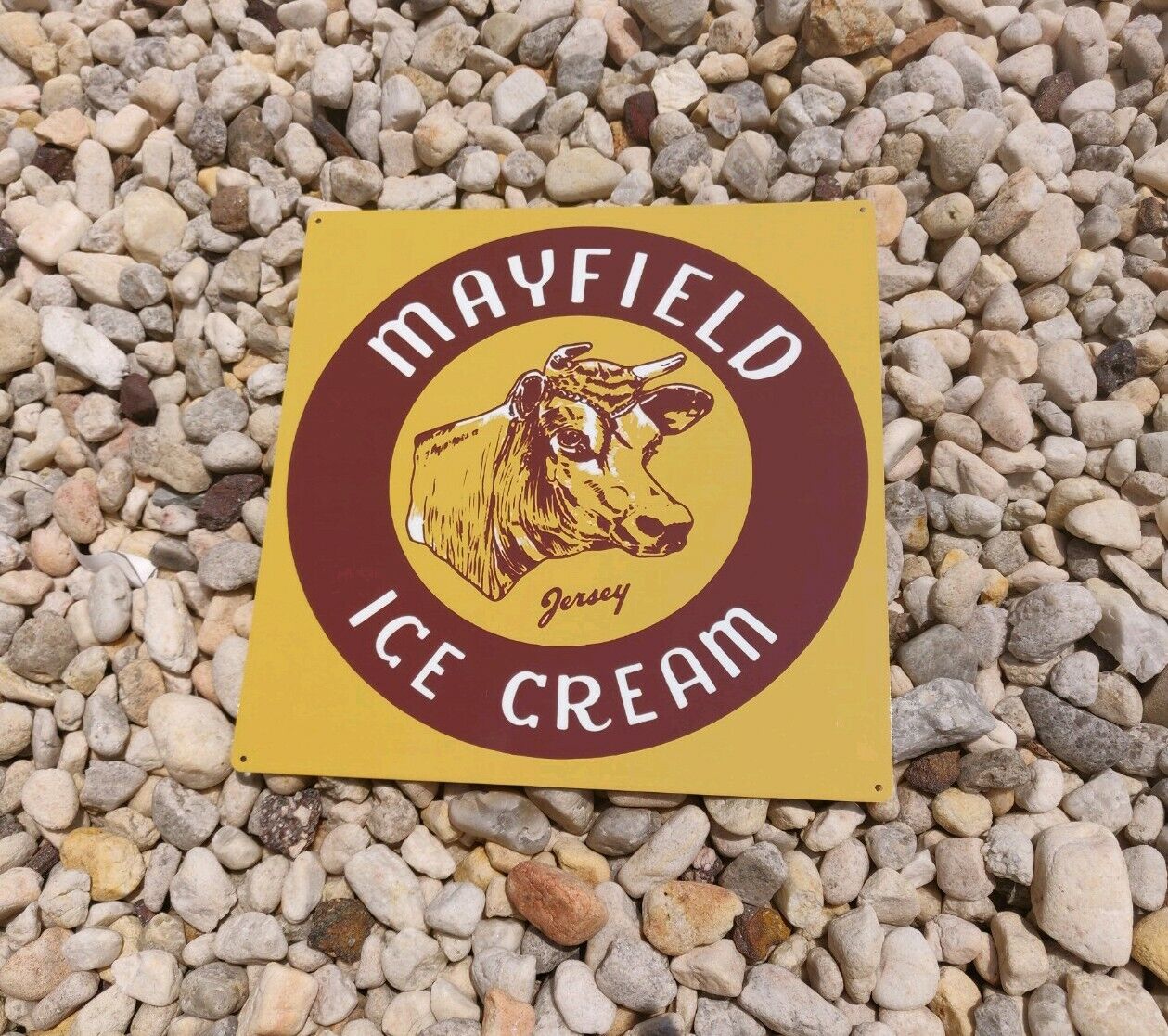 Mayfield Ice cream Milk Dairy Drink Advertising Repro Metal Sign 12x12 50204