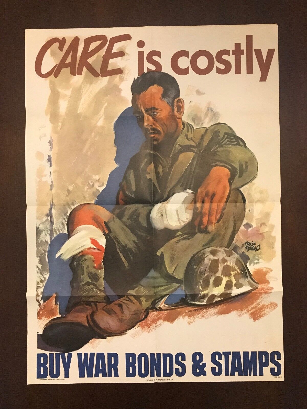 CARE IS COSTLY - WW2 Poster - ORIGINAL