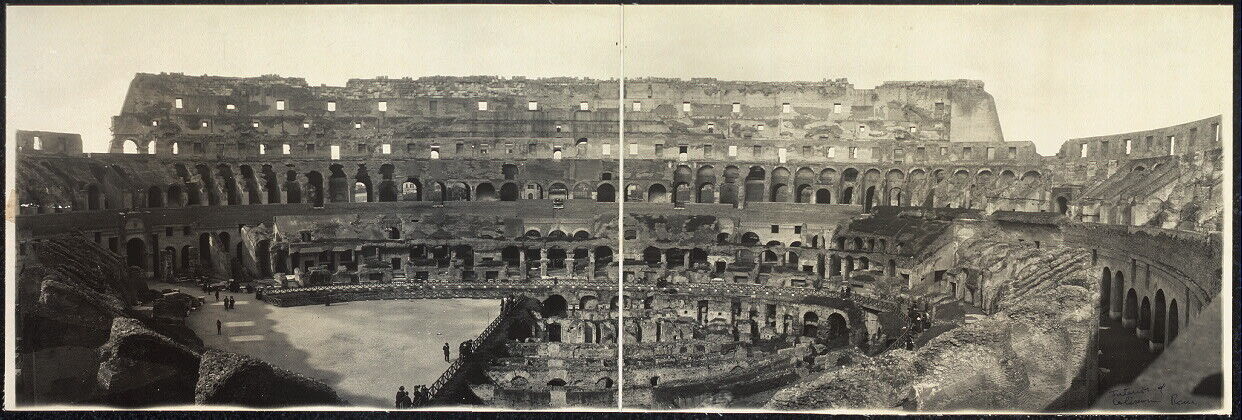 Photo:1909 Panoramic view of interior of Coliseum,Rome